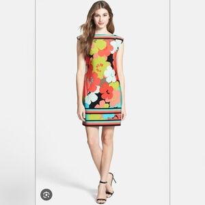 Trina Turk Women's Mod 60s Inspired Floral Sheath Dress
